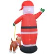 Jeco Giant Weather Resistant Polyester Inflatable LED Christmas Santa and Dog