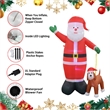 Jeco Giant Weather Resistant Polyester Inflatable LED Christmas Santa and Dog