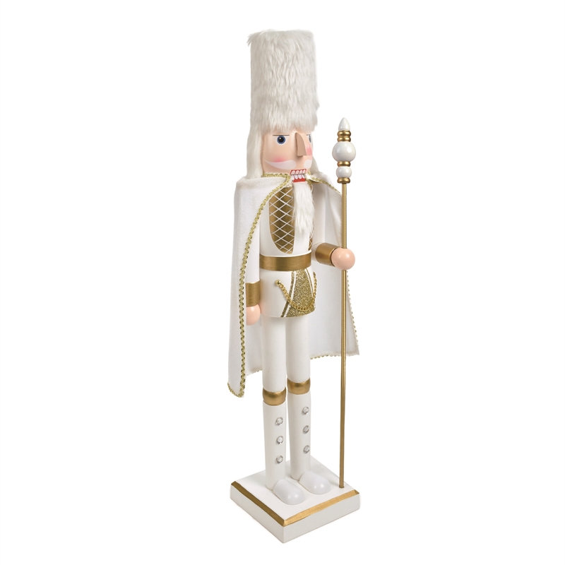 Jeco Hand Painted Crafted Nutcracker in Gold and White