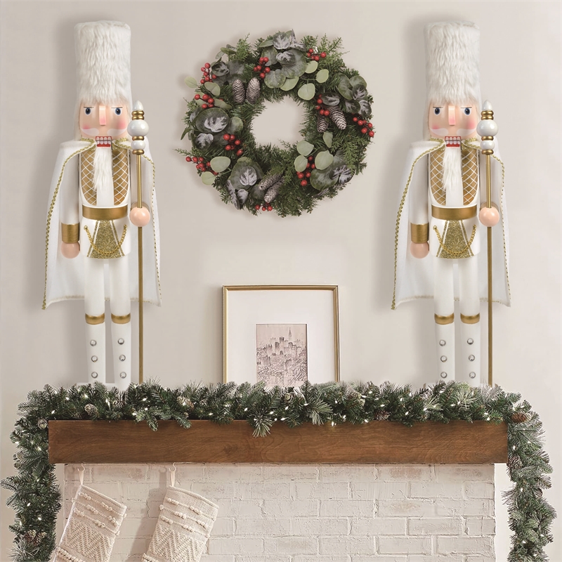 Jeco Hand Painted Crafted Nutcracker in Gold and White