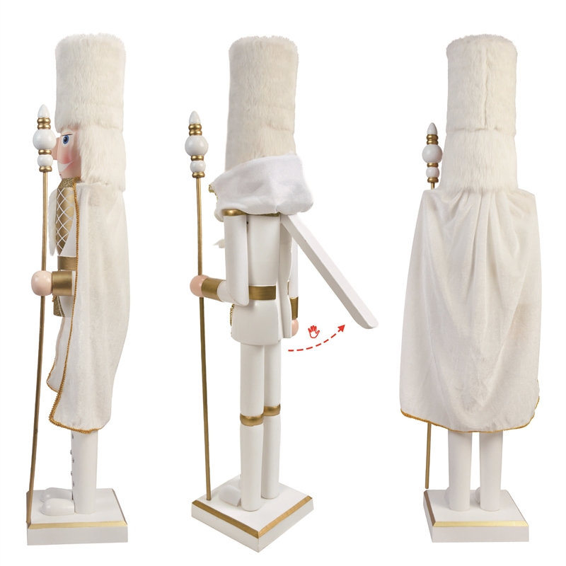 Jeco Hand Painted Crafted Nutcracker in Gold and White