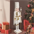 Jeco Hand Painted Crafted Nutcracker in Gold and White