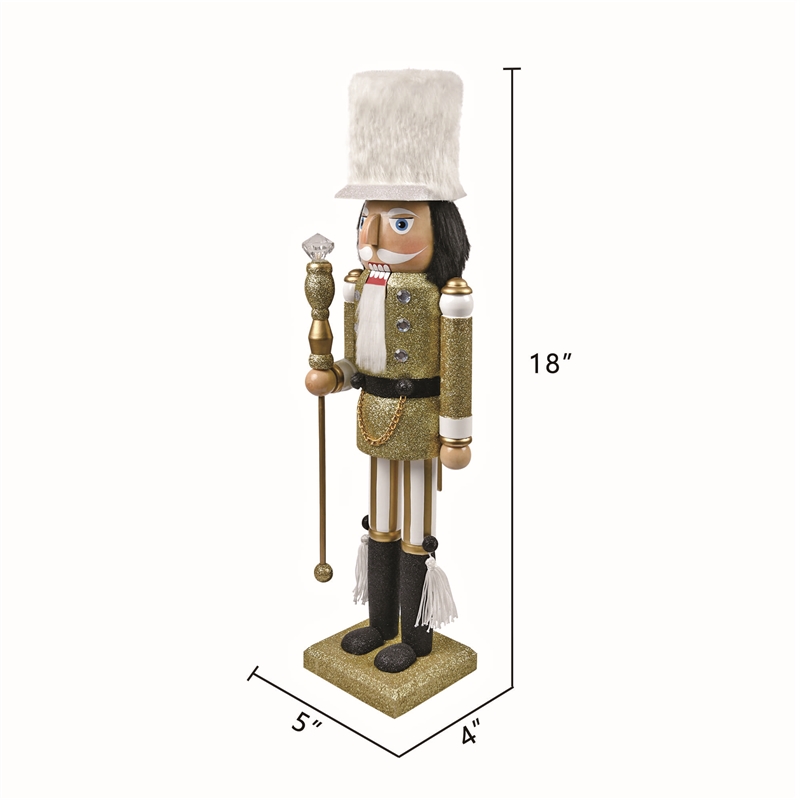 18 In Christmas Nutcracker Eleazar Wood Soldier-Multicolor