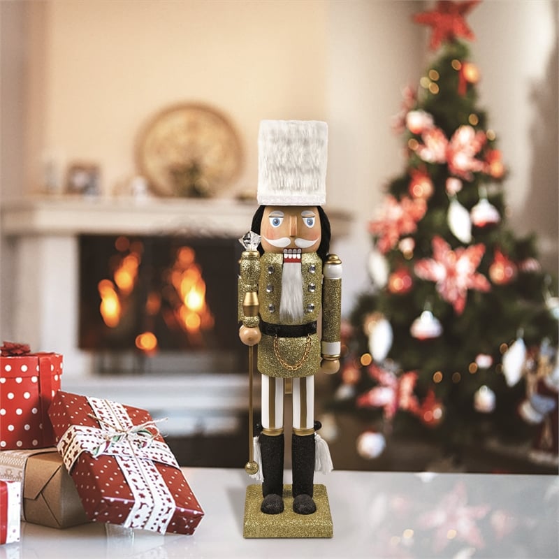 18 In Christmas Nutcracker Eleazar Wood Soldier-Multicolor