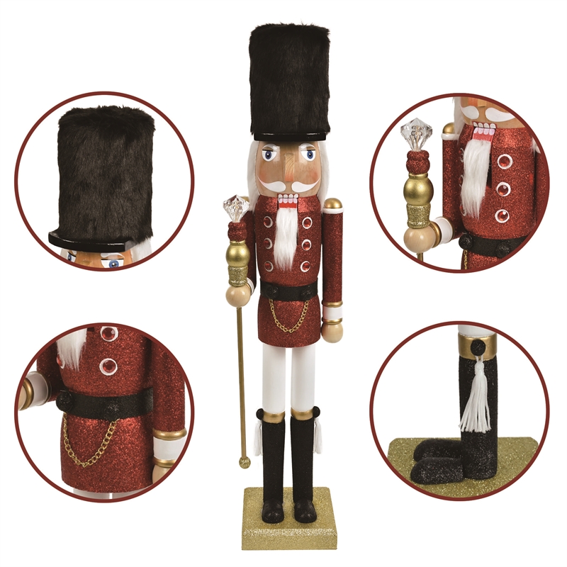 24 Inch Christmas Multi-color Wooden Shammah Soldier Nutcracker