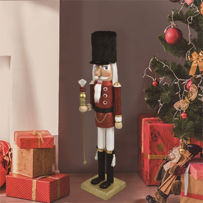 24 Inch Christmas Multi-color Wooden Shammah Soldier Nutcracker
