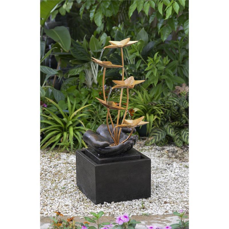 Multi-tier Metal Flowers Fountain