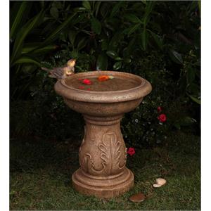 Classical Garden Resin Birdbath-Natural