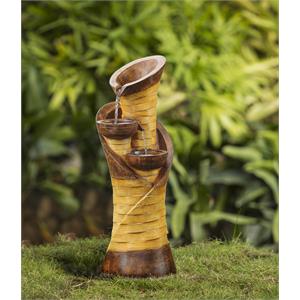 Relaxing Trumpet-Shaped Resin Water Fountain - Natural