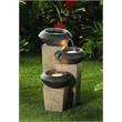 Three-Tiered Modern-Style Illuminated Water Fountain