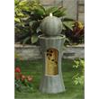 Grey Resin Ball Fountain with LED Lights