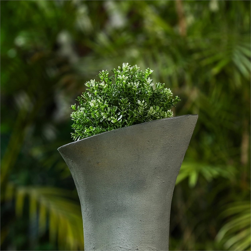 Jeco Vase Shape Fountain with Led Light in Gray