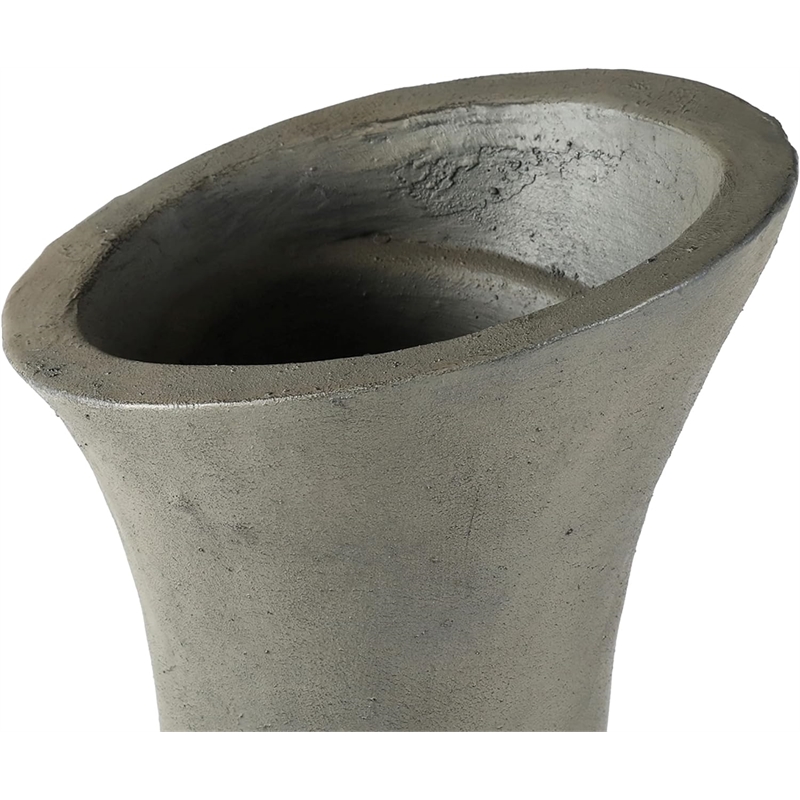 Jeco Vase Shape Fountain with Led Light in Gray