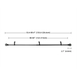 Nancy Adjustable Metal Single Curtain Rod 48