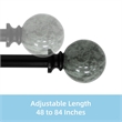 Nancy Adjustable Metal Single Curtain Rod 48