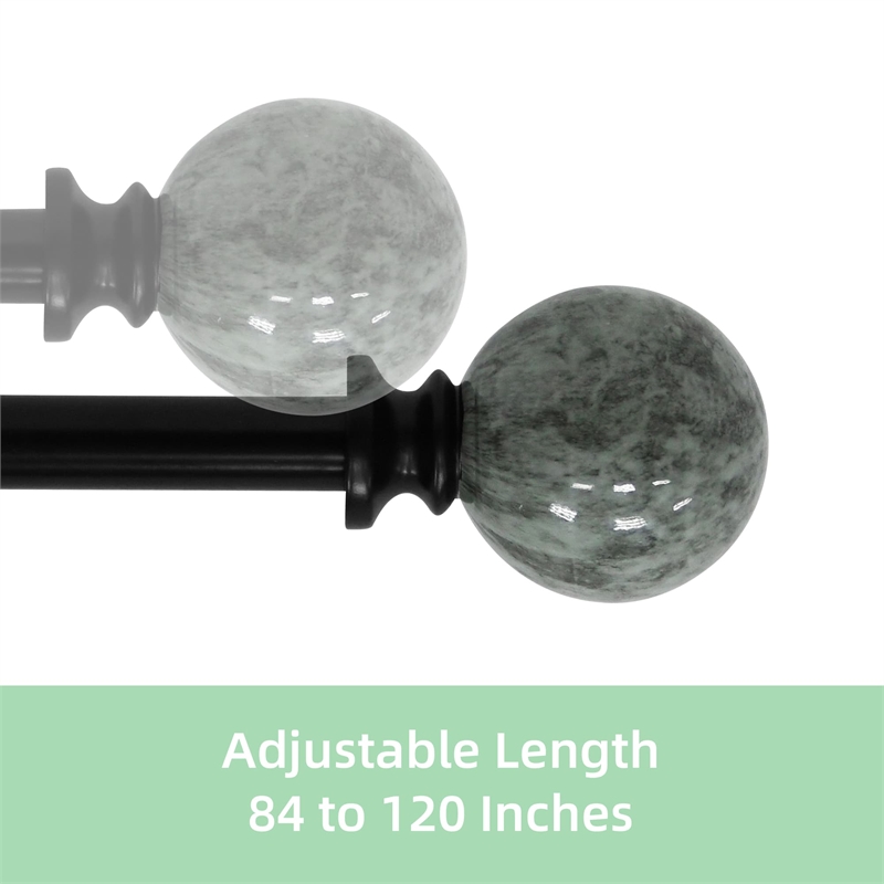 Nancy Adjustable Single Curtain Rod 84
