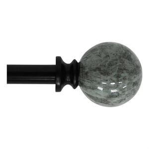Nancy Adjustable Single Curtain Rod 84&quot to 120&quot-Black