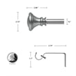 Scarlette Adjustable Single Curtain Rod 28