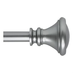 Scarlette Adjustable Single Curtain Rod 48&quot to 84&quot-Antique Silver