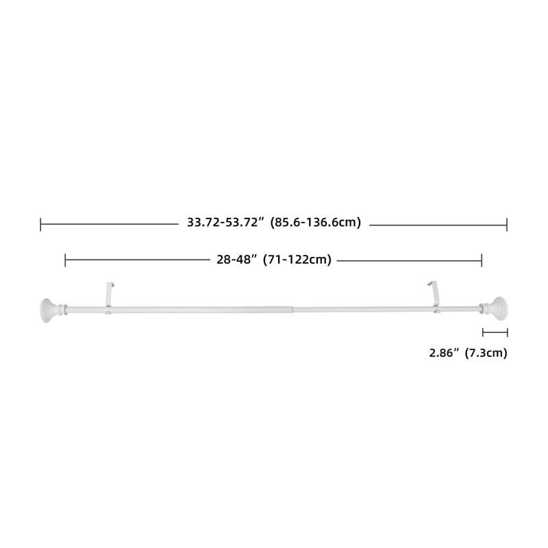 Scarlette Adjustable Single Curtain Rod 28