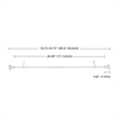 Scarlette Adjustable Single Curtain Rod 28