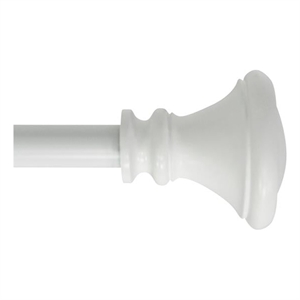 Scarlette Adjustable Single Curtain Rod 28&quot to 48&quot-White