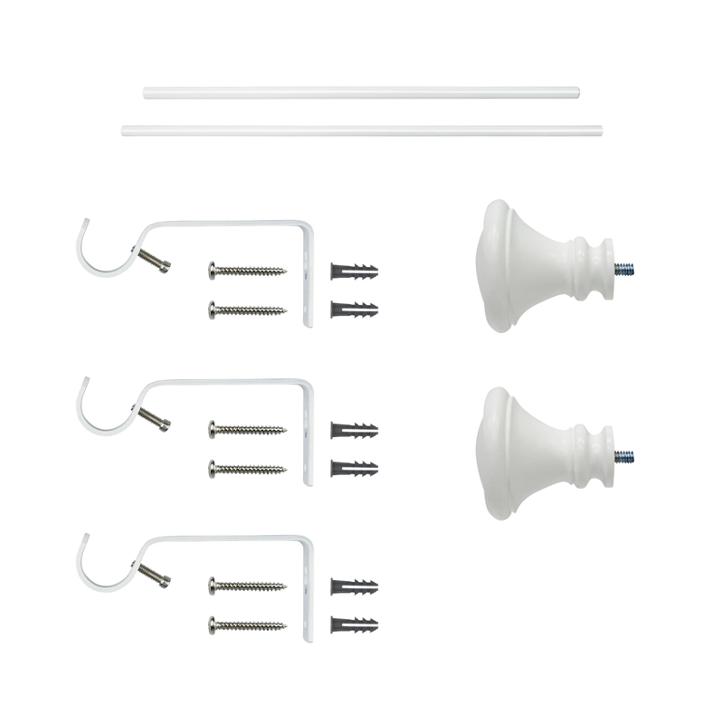 Scarlette Adjustable Single Curtain Rod 48