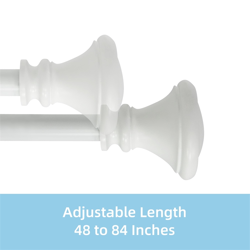 Scarlette Adjustable Single Curtain Rod 48