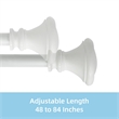 Scarlette Adjustable Single Curtain Rod 48