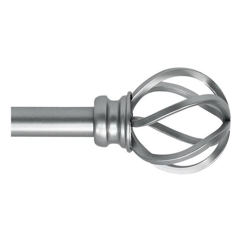 Sophie Adjustable Single Metal Curtain Rod 48