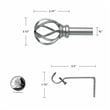 Sophie Adjustable Single Curtain Rod 84