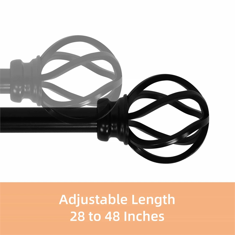Sophie Adjustable Single Curtain Rod 28