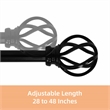Sophie Adjustable Single Curtain Rod 28