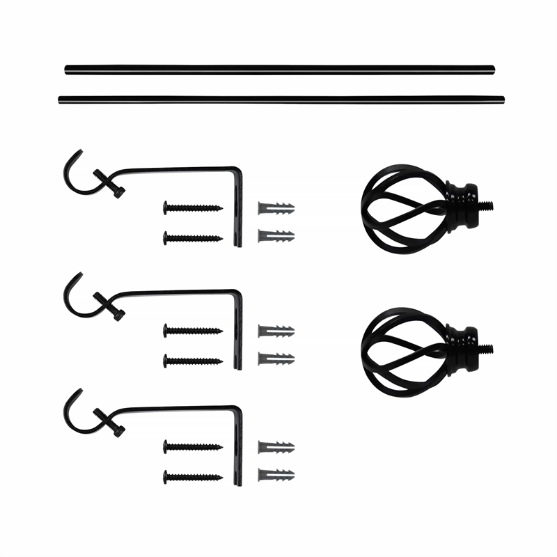 Sophie Adjustable Single Curtain Rod 48