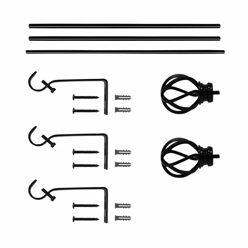 Sophie Adjustable Single Curtain Rod 84