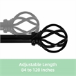 Sophie Adjustable Single Curtain Rod 84