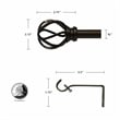 Sophie Adjustable Single Curtain Rod 28