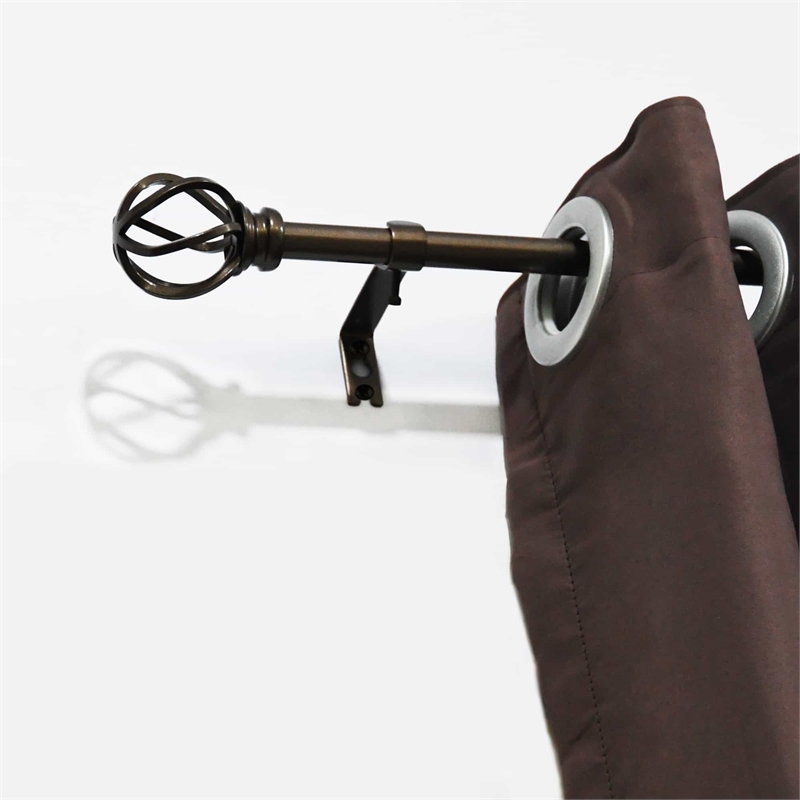 Sophie Adjustable Single Curtain Rod 48