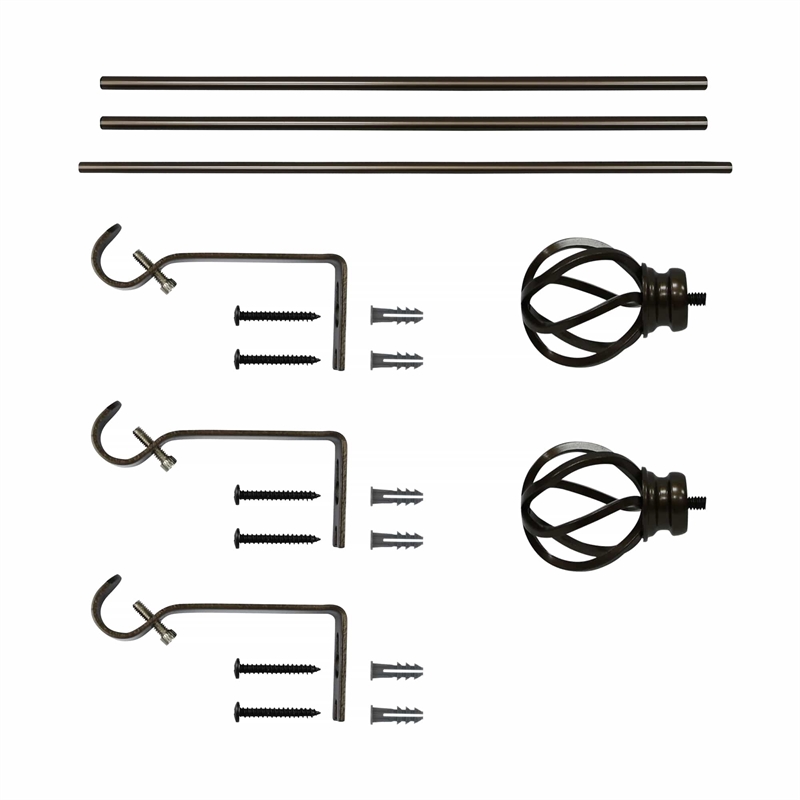 Sophie Adjustable Single Curtain Rod 84