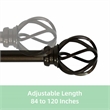 Sophie Adjustable Single Curtain Rod 84