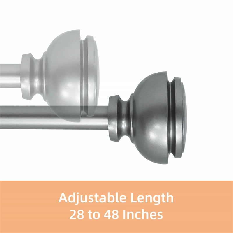 Lily Adjustable Single Curtain Rod 28