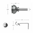 Lily Adjustable Single Curtain Rod 48