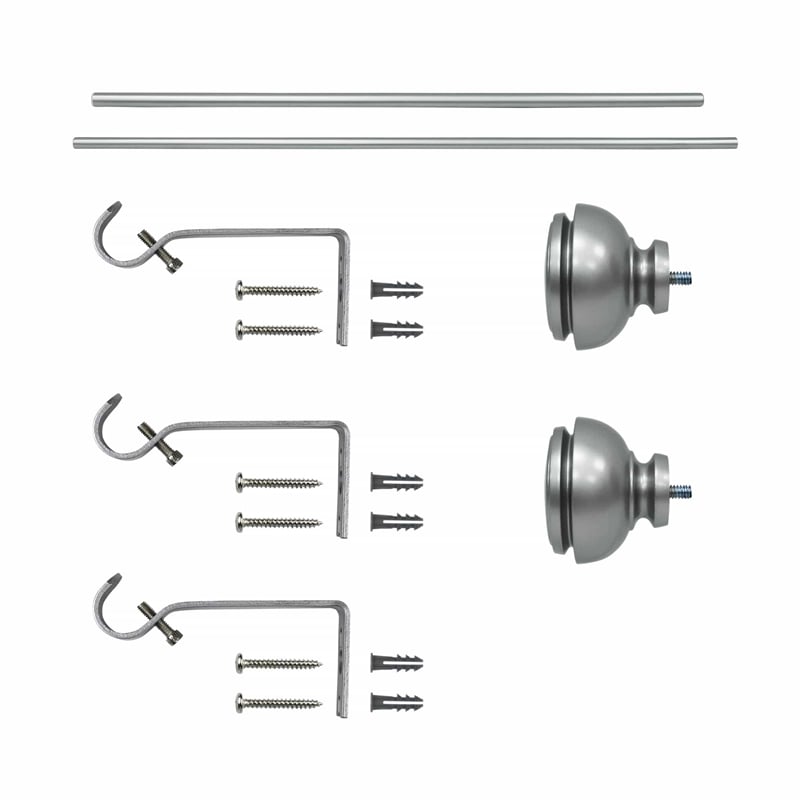 Lily Adjustable Single Curtain Rod 48