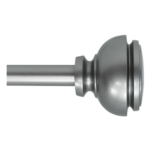 Lily Adjustable Single Curtain Rod 48&quot to 84&quot-Antique Silver