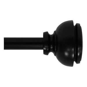 Lily Adjustable Single Curtain Rod 48&quot to 84&quot-Black