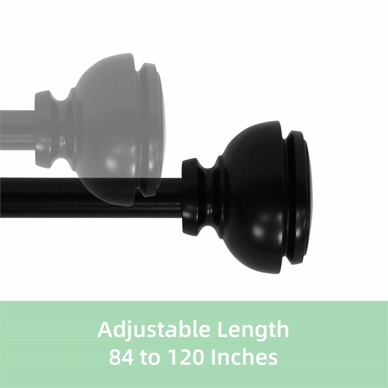 Lily Adjustable Single Curtain Rod 84
