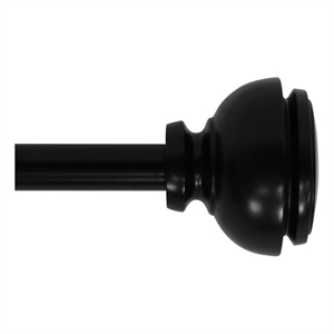Lily Adjustable Single Curtain Rod 84&quot to 120&quot-Black