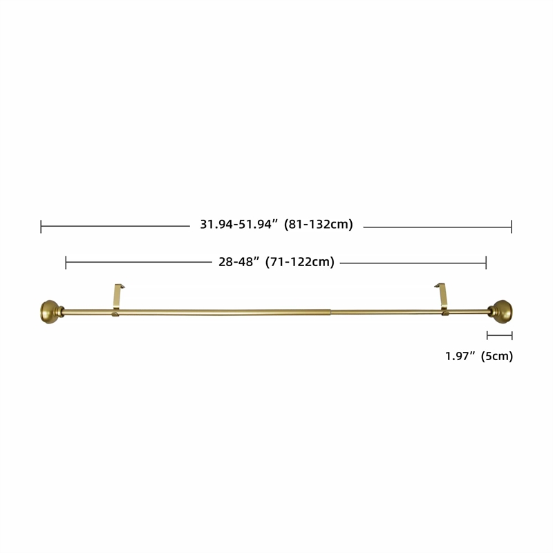 Lily Adjustable Single Curtain Rod 28