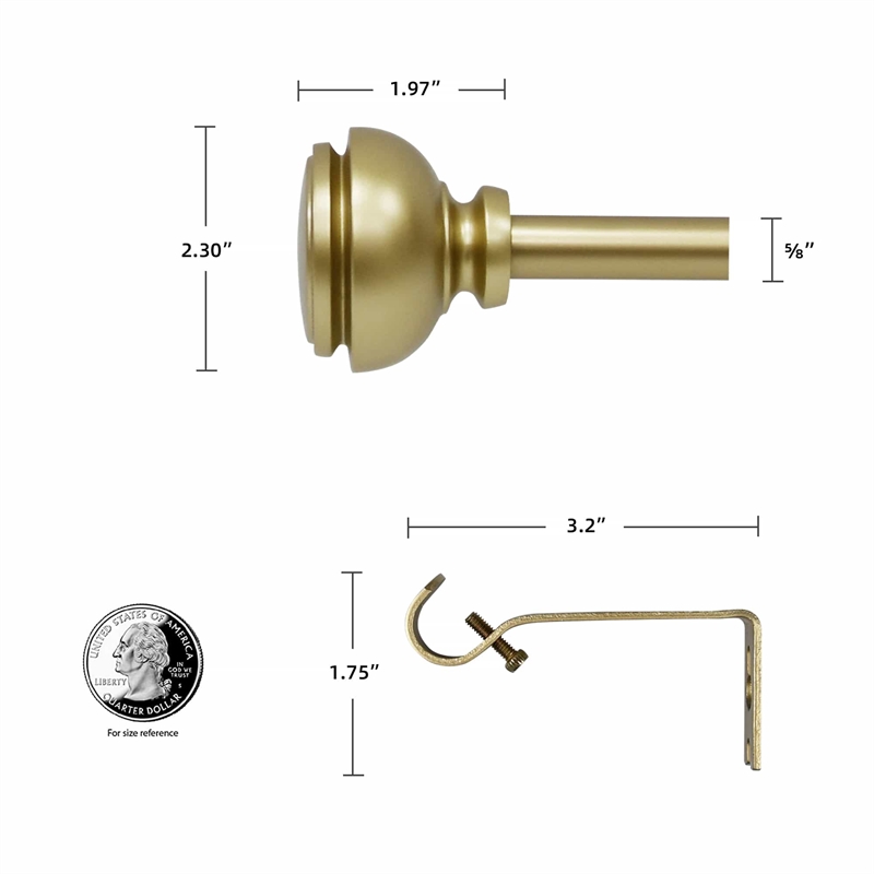 Lily Adjustable Single Curtain Rod 28