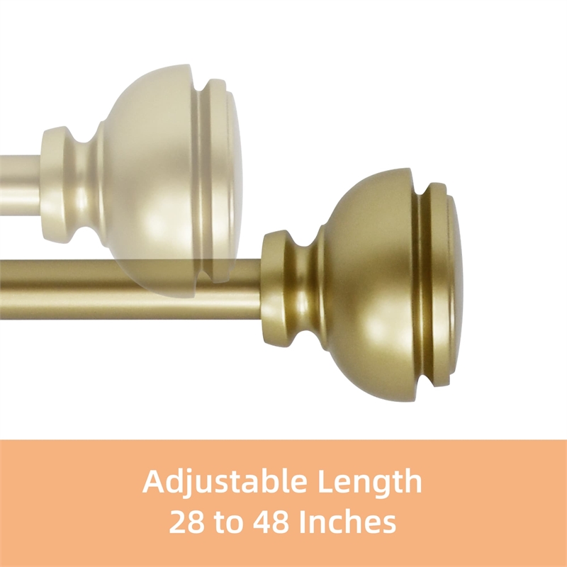 Lily Adjustable Single Curtain Rod 28